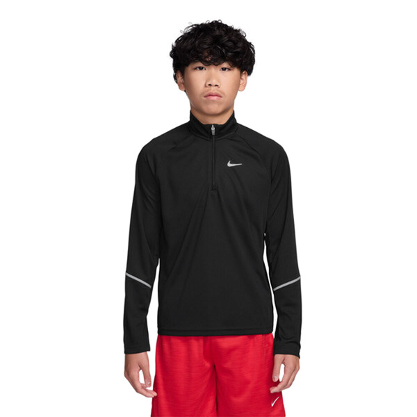 Nike Dri-FIT Miler Kids' 1/2 Zip Top (Black)
