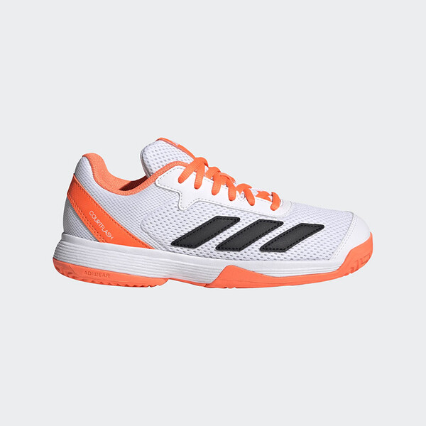 adidas Courtflash Kids' (White/Silver)