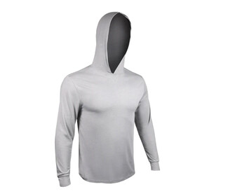 2UNDR All Day Long Sleeve Hooded Crew (M) (Grey)