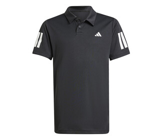 adidas Boys' Club 3 Stripes Polo (Black)