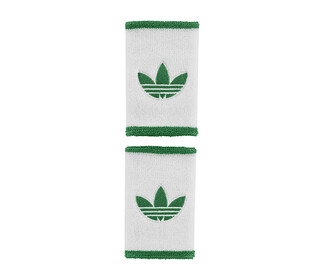 adidas Tennis Large Wristbands (2x) (White/Green)