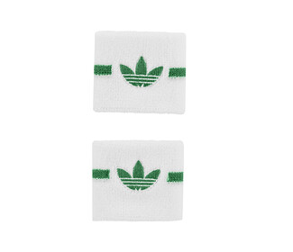 adidas Tennis Small Wristbands (2x) (White/Green)