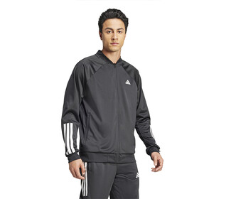 adidas Club 3 Stripes Knit Jacket (M) (Black)