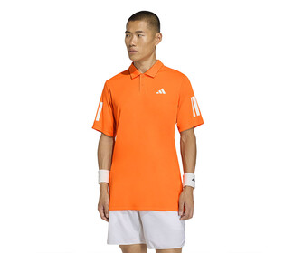 adidas Club 3 Stripes Polo (M) (Pure Orange)