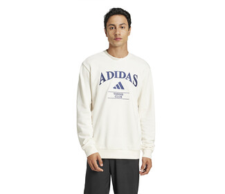 adidas Heritage Tennis Graphic Long Sleeve Crew (M) (Chalk White)