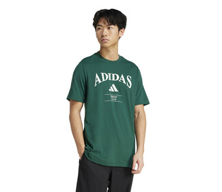 adidas Heritage Tennis Graphic Tee (M) (Collegiate Green)