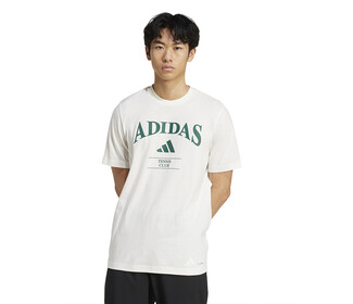 adidas Heritage Tennis Graphic Tee (M) (Chalk White)