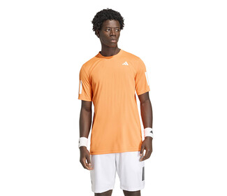 adidas Club 3 Stripes Tee (M) (Pure Orange)