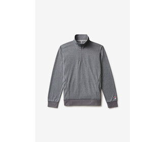 FILA Essentials Long Sleeve 1/4 Zip Top (M) (Grey)