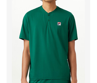 FILA Essentials Short Sleeve Henley (M) (Green)