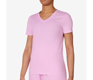 FILA Elevated Essentials V-Neck Tee (W) (Pink)