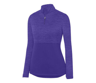 Augusta Shadow Tonal Heather 1/4 Zip Pullover (W) (Purple)
