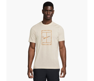 Nike Court Dri-FIT Heritage Tee (M) (Lt Orewood Brown)