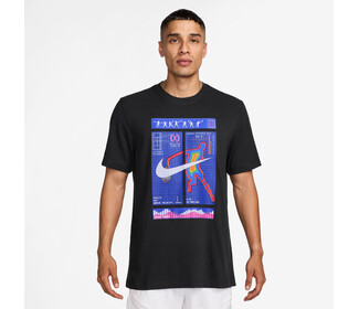 Nike Court Dri-FIT Tennis Tee Print (M) (Black)