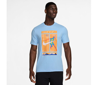 Nike Court Dri-FIT Tennis Tee Print (M) (Blue)