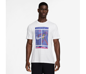 Nike Court Dri-FIT Tennis Tee Print (M) (White)