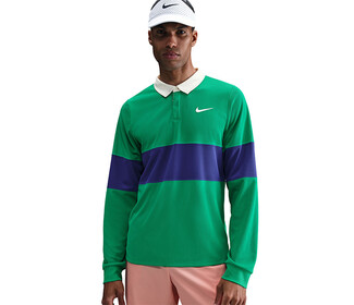 Nike Court Slam RG Long Sleeve Polo (M) (Stadium Green)