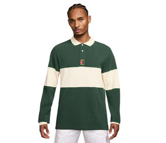 Nike Court Heritage Long Sleeve Polo (M) (Fir)