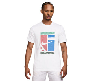 Nike Court Dri-FIT Tennis Court Tee (M) (White)
