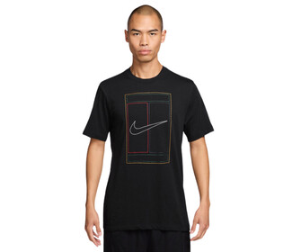 Nike Court Heritage Graphic Tee (M) (Black)