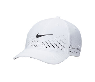 Nike Dri-FIT Advantage Club Swoosh Cap (White)