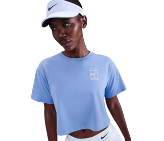 Nike Court Slam Short Sleeve Cropped NY Tee (W) (Royal Pulse)
