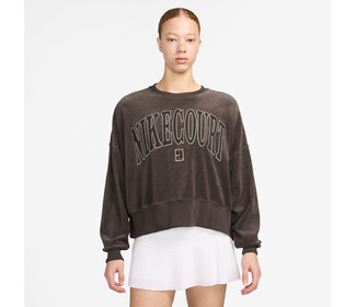 Nike Court Heritage Oversized Crewneck Sweatshirt (W) (Baroque Brown)