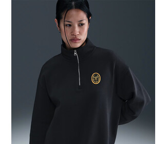 Nike Phoenix Fleece Long Sleeve 1/4 Zip (W) (Black)