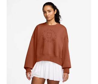 Nike Court Heritage Phoenix Fleece Crew Sweatshirt II (W) (Dark Russet)
