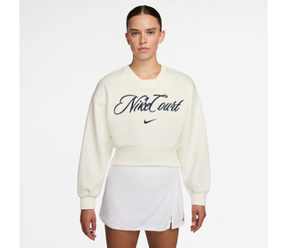 Nike Court French Terry Crew Neck Sweatshirt (W) (Sail)
