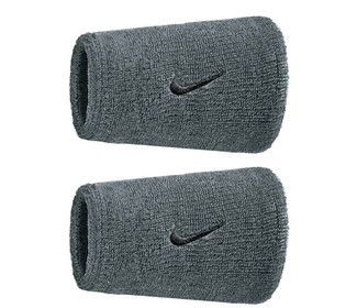 Nike Swoosh Classic Doublewide Wristbands (2x) (Cool Grey)
