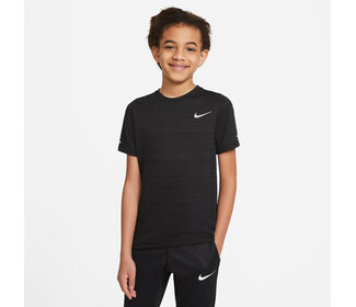 Nike Dri-FIT Miler Boys Short Sleeve Top (Black)