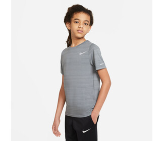 Nike Dri-FIT Miler Boys' Short Sleeve Top (Grey)