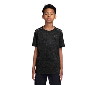 Nike Dri-FIT Miler Kids' Short Sleeve Top (Black)