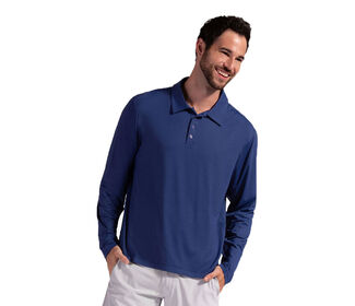 BloqUV Long Sleeve Polo (M) (Navy)