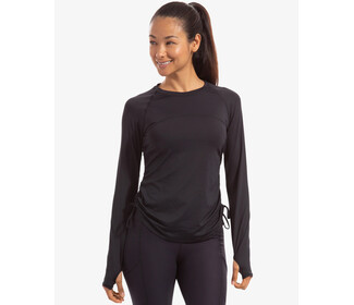 BloqUV Drawstring Long Sleeve Crew (W) (Black)