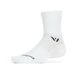 Swiftwick Aspire Quarter Crew High (White)