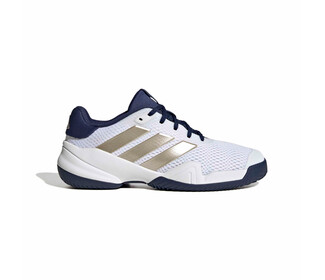 adidas Barricade Kids' (White/Dark Blue)