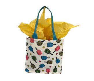 Pickleball Mini Canvas Gift Tote (Multi Color)