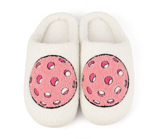 Queen of the Court Pickleball Slippers (W) (White/Pink)